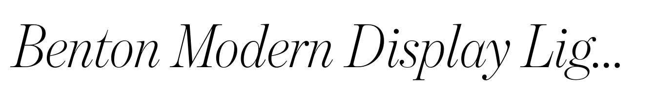 Benton Modern Display Light Italic